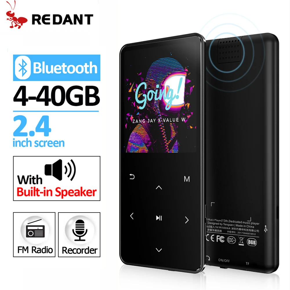 Reproductor Mp3 Redant Con Teclas Tactiles Bluetooth Reproductor