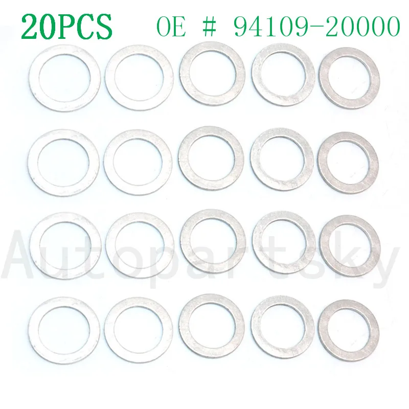 

20PCS High Quality New 20mm Oil Drain Plug Crush Washer Gaskets 94109-20000 9410920000 for Honda for Acura