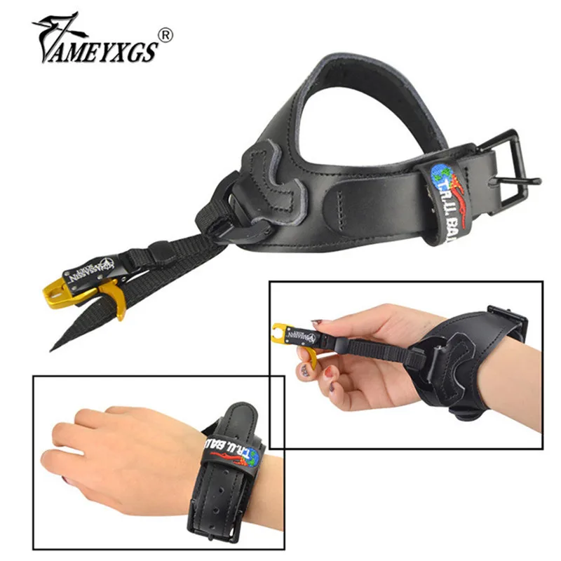 

1pc Archery Compound Bow Release Aids Adjustable Right/Left Hand Shooting Trigger Caliper Wrist Release Bow Hunting Accessories