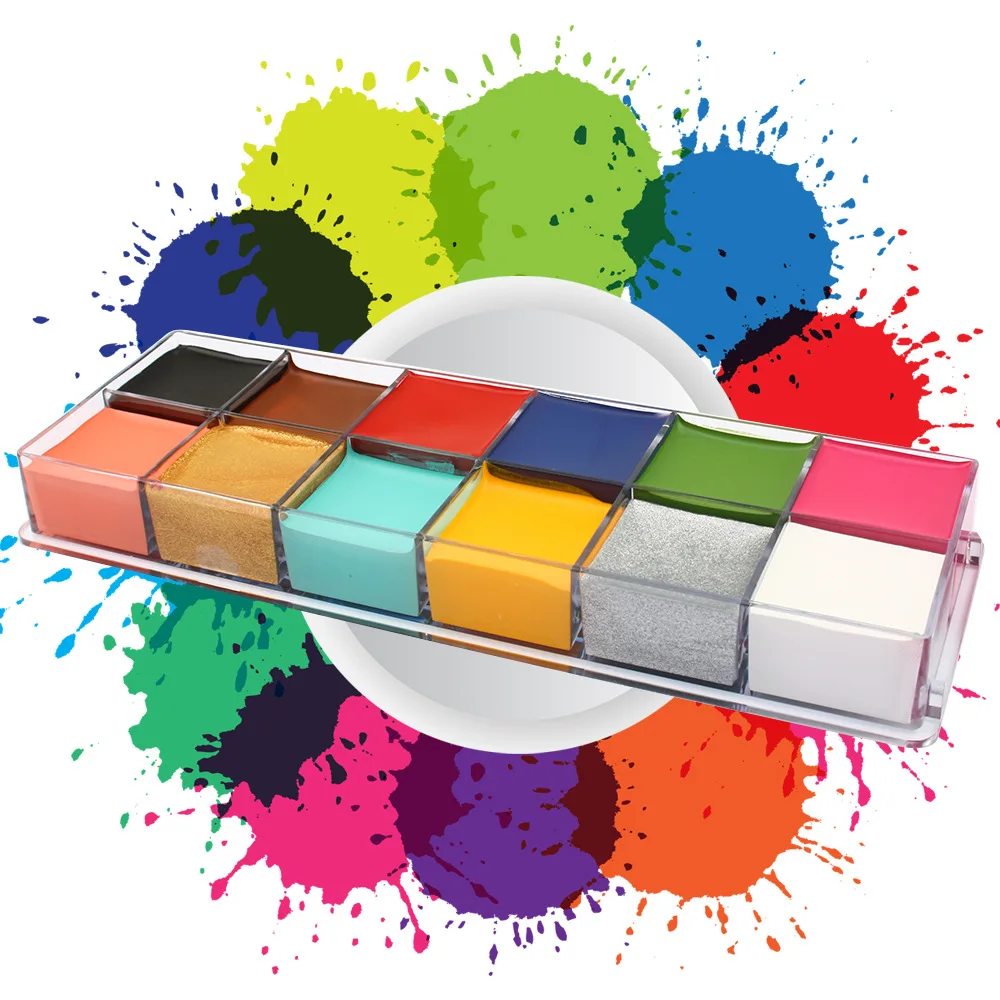

12 In 1 Painting Flash Paint Color Case Makeup Cheek Lip Palette Eyes Cosmetic