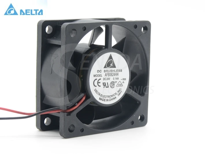 

Delta AFB0624HH 6cm 60mm 6025 DC 24V 0.14A 2 pin axial Server Inverter Cooling fans