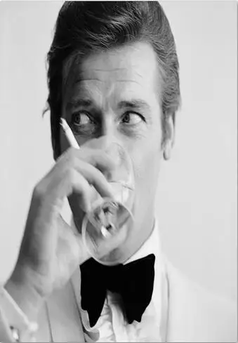 

Hot Classic Movie 007 James Bond Roger Moore Shaken Top Art Wall Decor Silk Print Poster