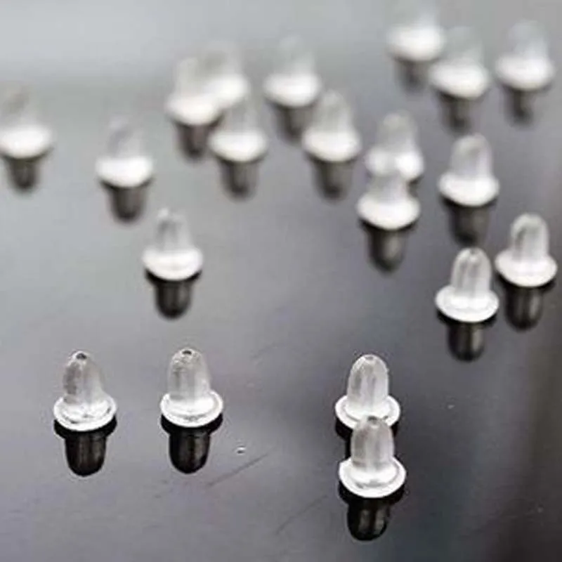 690 stuks siliconen oorbelhalen voor oorbellen, 6 stijlen heldere rubberen veiligheidsruggen Clutch Stoppers Vervangende set Zacht siliconen voor oorbellen Stoppers Oorpluggen