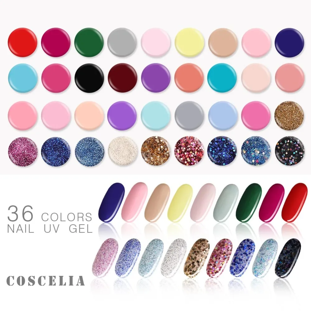 36 unids/lote Gel UV esmalte de uñas remoja el barniz de Gel para la extensión de uñas barniz Semi permanente Color UV para manicura 36 unids/lote Gel UV esmalte de uñas remoja el barniz de Gel para la extensión de uñas barniz Semi permanente Color UV para manicura