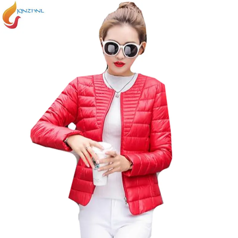 Женская короткая тонкая хлопковая куртка без воротника AD24JQNZHNL новинка 2019|jacket