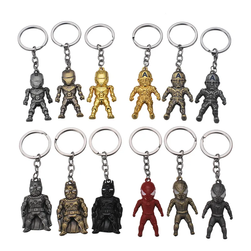 

2019 New Pop Toys Keychain Marvel Captain America Iron Man Groot Key Ring Kids Wonder Women Key Chain Bag Pendant Jewelry