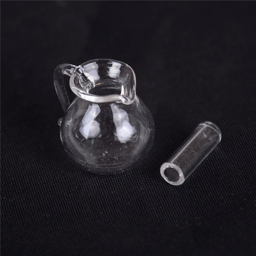 

New 1:12 Dollhouse Miniatures Accessories Simulation Transparent Model glass Kettle Crafts Mini Canteen Dollhouse Miniature Toys