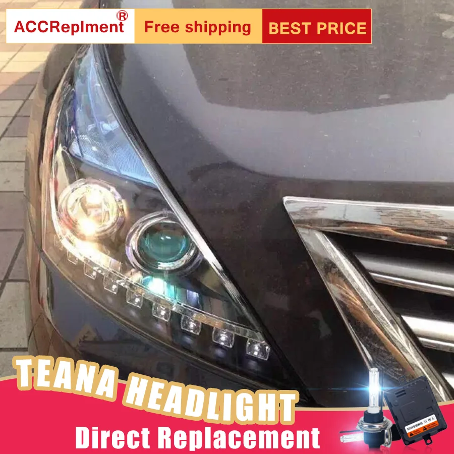 Best Price 2Pcs LED Headlights For Nissan TEANA 2008-2012 led car lights Angel eyes xenon HID KIT Fog lights LED Daytime Running Lights