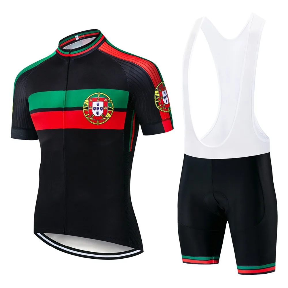 

Portugal Men Quick Dry Cycling Jersey Sets Breathable Short Sleeve Jersey Pro Team Cycling Clothing