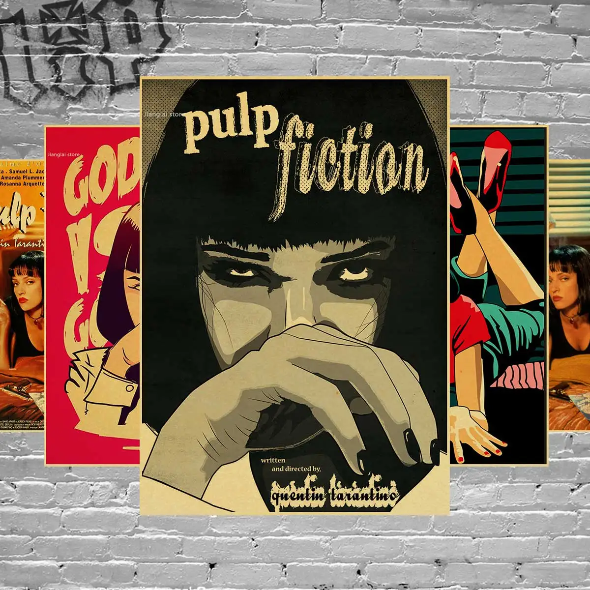 Целлюлозная фантастика классический ретро-постер к фильму крафт-Бар Кафе Декоративные плакаты винтажные наклейки на стену