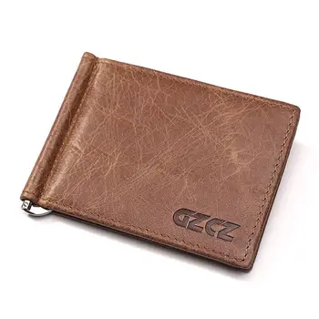 

Premiium New Men Slim Wallet Money Clip Business Genuine Leather Cash ID Credit