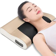 Нагревательная подушка для массажа шеи, плеча, спины, ног, тела, Электрический шиацу массажер для акупунктуры, устройство шейного спондилита