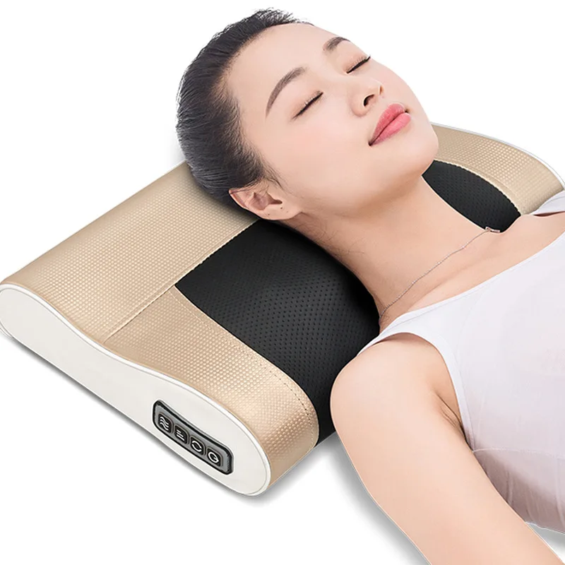Heating Neck Shoulder Back Leg Body Massage Pillow Electric Shiatsu