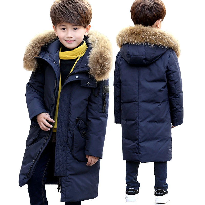 

-30 Degree Russia Children's Winter Clothes for 6-14y Boys Parka Jackets Down Snow Wear Thickened Coat Children Winter Jacket