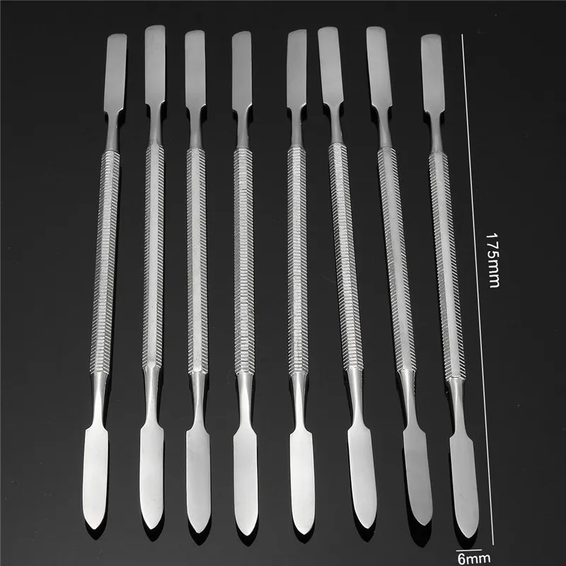 Buy 8pcs Stainless Steel Mixing Spatula Tool Spatuler Rod Dental Nail Art