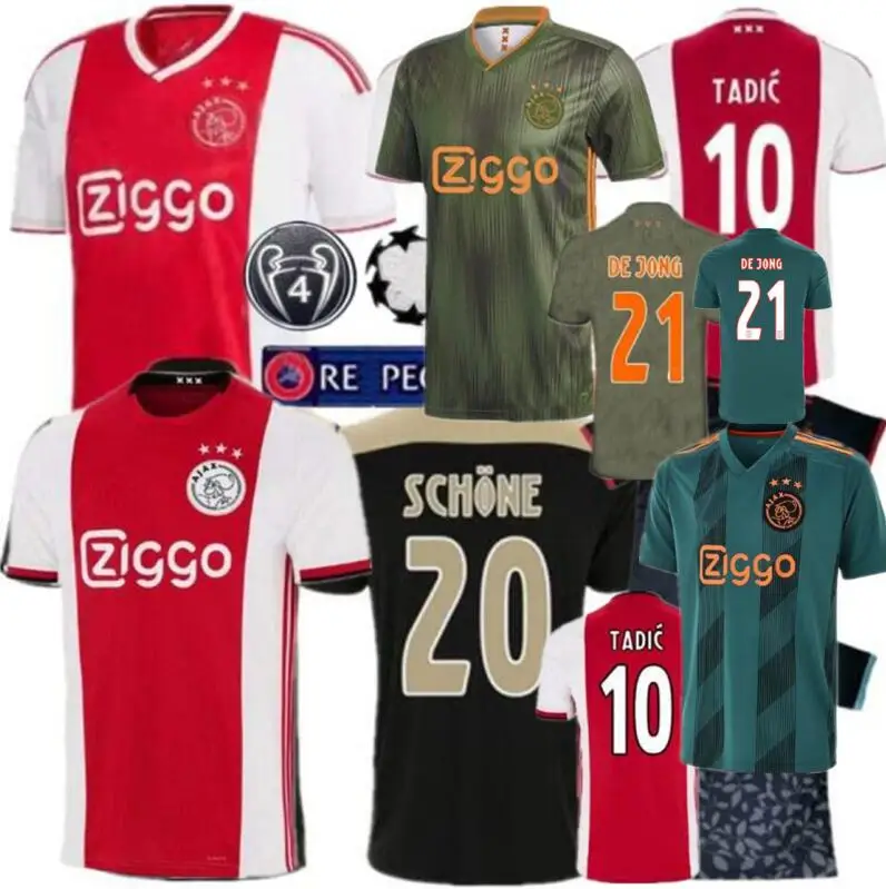 

19 20 Dutch champion Ajax soccer Jersey ZIYECH SCHONE 2019 2020 Ajax jersey soccer T-Shirt size S-2XL