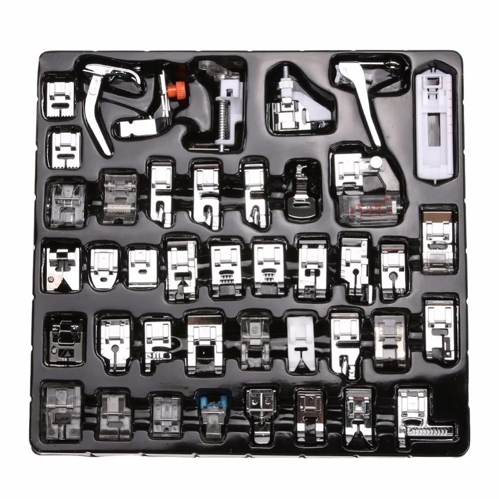 

42pcs Domestic Sewing Machine Braiding Blind Stitch Darning Presser Foot Feet Kit Set For Brother Singer Janome