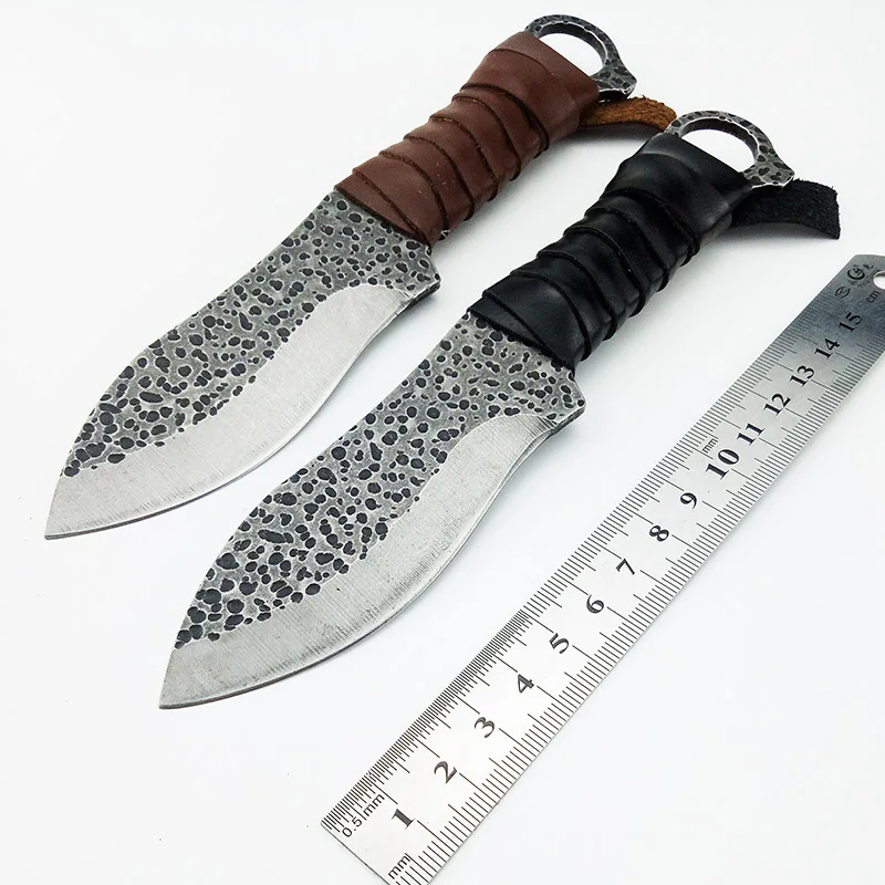 Tactical Knife Fixed Blade Knife Huting Survival Knife Outdoor Camping Tools Pitting Corrosion Blade High Hardness with Sheath