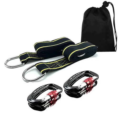Y and B A Straps Дерево качели подвесной комплект два 5 футов 10 футов дерево ремни с более безопасным замком карабины, идеально подходит для дерева качели и Hammoc - Цвет: Y and B A Straps
