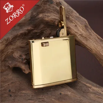 

Gasoline Lighter Brass Material Oil Petrol Refillable Cigarett Lighter For Smoking Flint Fire