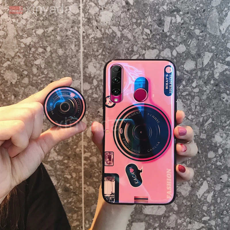 Крышка чехол для huawei Honor 9X Премиум чехол Роскошный Камера мягкий бампер из силикона и ТПУ с цветочным узором оболочки coque