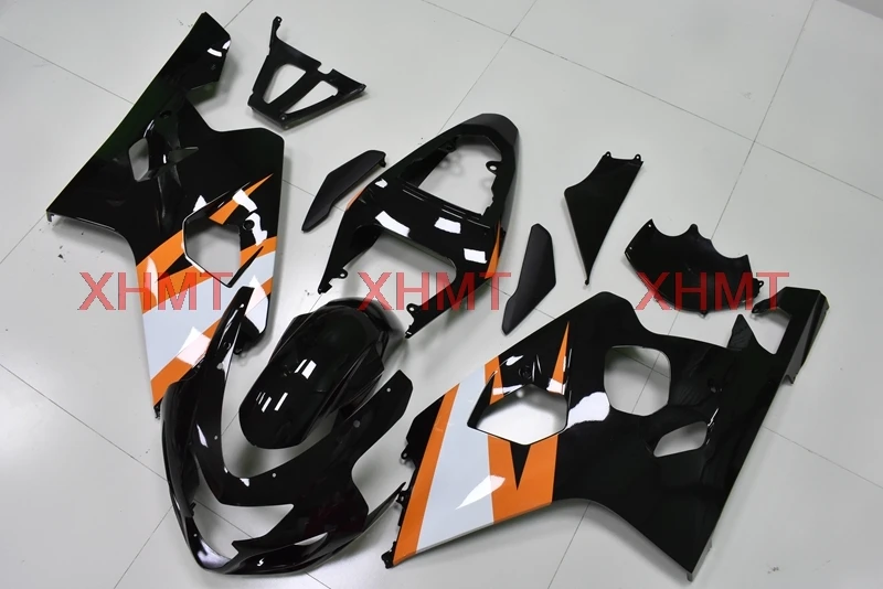 Для GSXR600 2004-2005 K4 обтекатель GSXR 750 2005 наборы кузова GSXR750 04 черный белый желтый мотоцикл обтекатель - Цвет: compression moulding