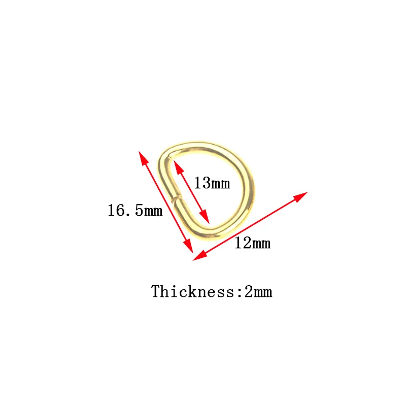 10 шт./упак. 3/"~ 2" D кольцо металлическая пряжка ЛЯМКИ рюкзак сумка Запчасти Leathercraft ремешок собачьих ошейников швейная фурнитура 7 Размеры Палочки - Цвет: Gold 13mm