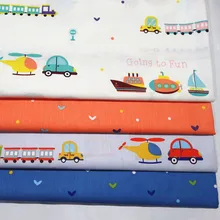 Полметра автомобиля с принтом хлопчатобумажная одежда для малышей постельное белье с вышивкой детская кровать накладки наволочка для рукоделия одеяло ткани tecido B250