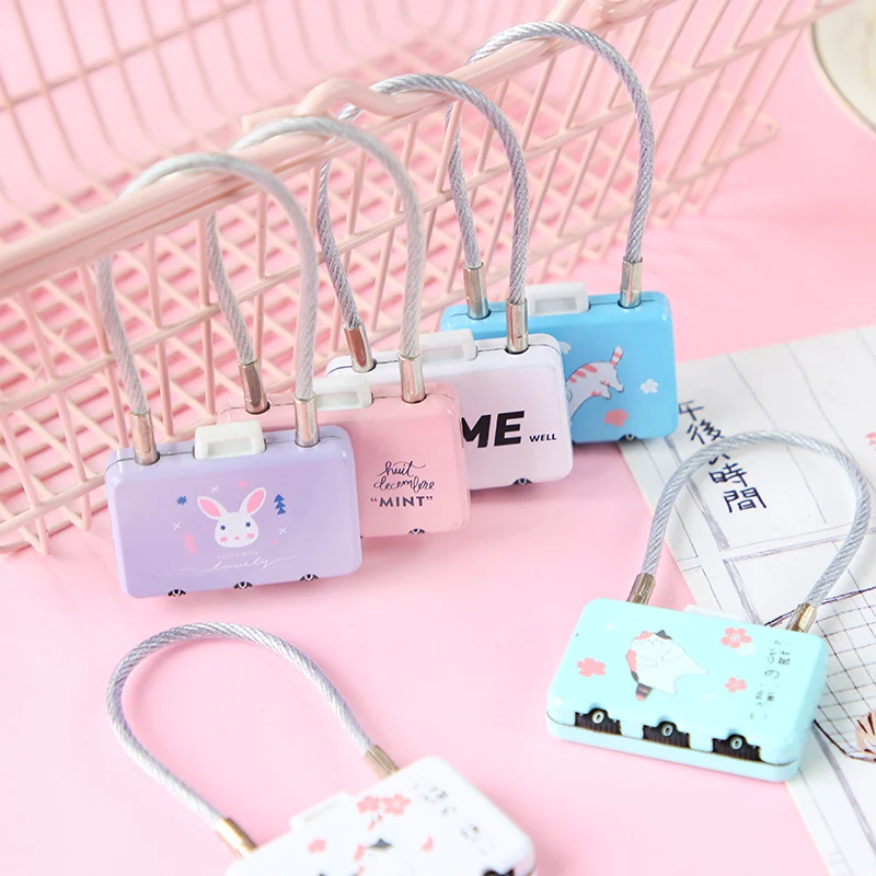 

Padlock travel luggage lock desk lock steel wire lock gym security lock dormitory mini drawer lock