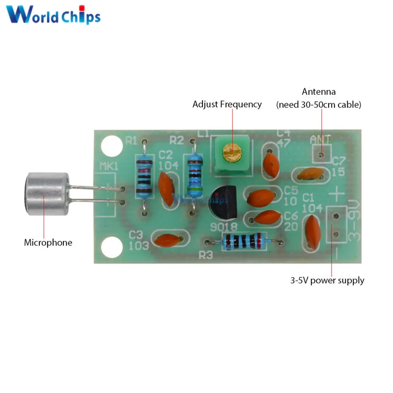 Diymore DIY KIT модуль fm передатчика мини беспроводной микрофон Ham радиочастотная