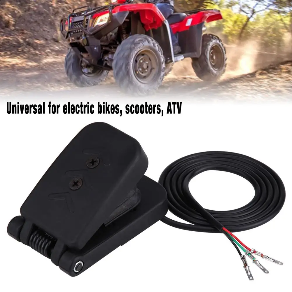 

ATV Foot Throttle Accelerator Throttle Speed Control Pedal Fit For Electric Bike Scooter Quad Boat Go Cart Black Plastic