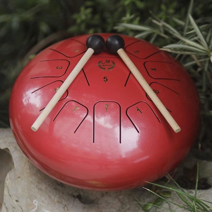 

MEIBEITE Creative 12 Inch 11 Tone Steel Tongue Drum Set Water-Based Paint Surface Drum Music Instrument For Children Learning