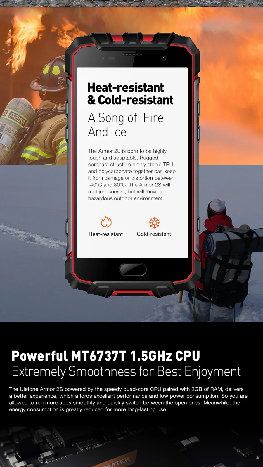 Ulefone Armor 2S 4G LTE мобильный телефон 2 Гб ОЗУ 16 Гб ПЗУ Android 7,0 MT6737T четырехъядерный 5," FHD IP68 водонепроницаемый мобильный телефон