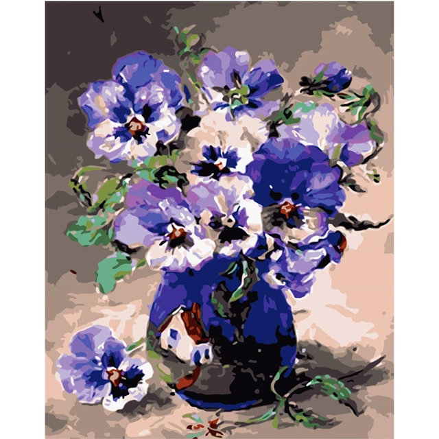 Paint By Number | Bunch of Wild Flowers in a Vase