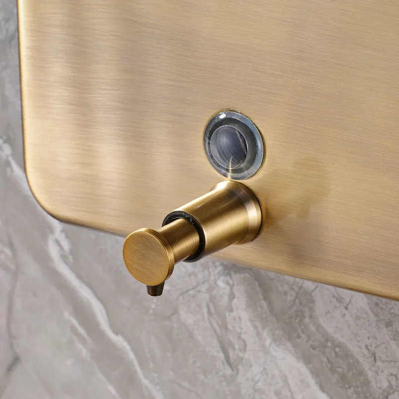 Index Bath Best 40oz Metal Bronze Antique Brass Wall Mounted Soap Dispenser