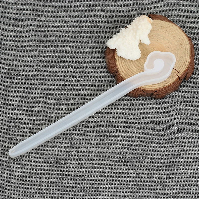 

2PCs Chinese style Cloud branch Hairpin shape silicone resin mould Charms Pendant badge maker Molds For DIY Jewelry making