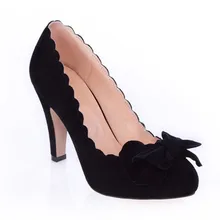Kvoll/Лидер продаж; женские модные пикантные туфли на высоком каблуке из натуральной кожи с бантом и кружевом; вечерние и свадебные туфли-лодочки; Цвет Черный