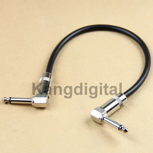 

1 pc Black Angled Plug Guitar Patch Leads Short Effects Noiseless Cable