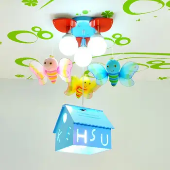 

New resin children's Ceiling lamp E27 bulb led lamps bedroom study Cozy Ceiling Lights led lustre lighting Ceiling lamps Z10