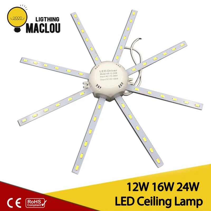 

24Leds Cold White 5730 SMD LED Ceiling Lamp High Bright 12W 16W 24W Board LED Lamp White Octopus Round Ampoule LED Lamp Light