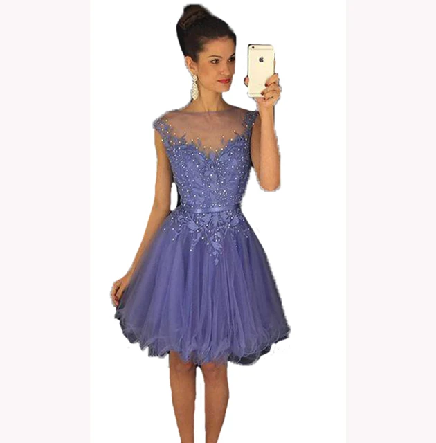Plus Size Purple Cocktail Dress