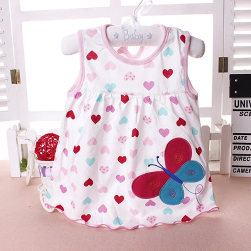 

Spring Summer Baby Dress Casual Style Baby Girls Dress High Quality Bow Baby Girl Clothes Summer flower style dress low price