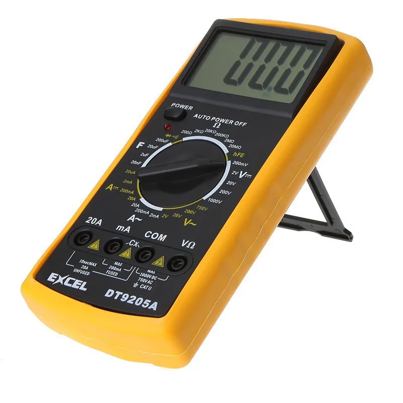 Профессиональный электрический ручной тестер PHISCALE DT9205A AC/DC с ЖК дисплеем