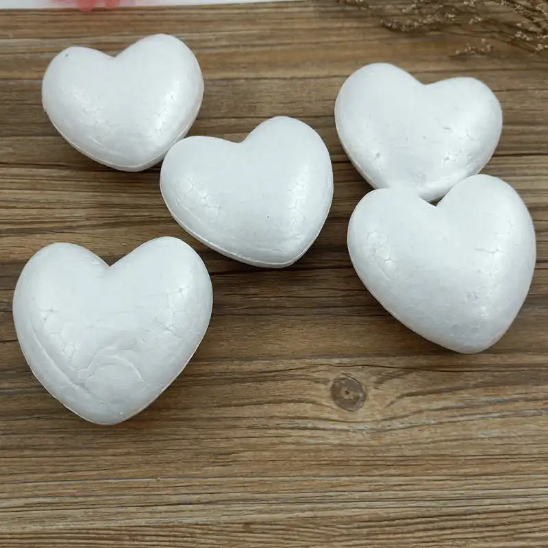 Пенополистирол шарик пенополистирол белый ремесло в форме сердца для DIY рождественские подарки украшения для вечерние