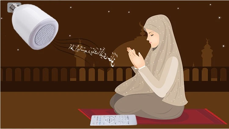 Наушников в саудовской арабские Bluetooth Светодиодная лампа Коран динамик FM Функция Коран плеер 4.5 Вт LED Коран спикер