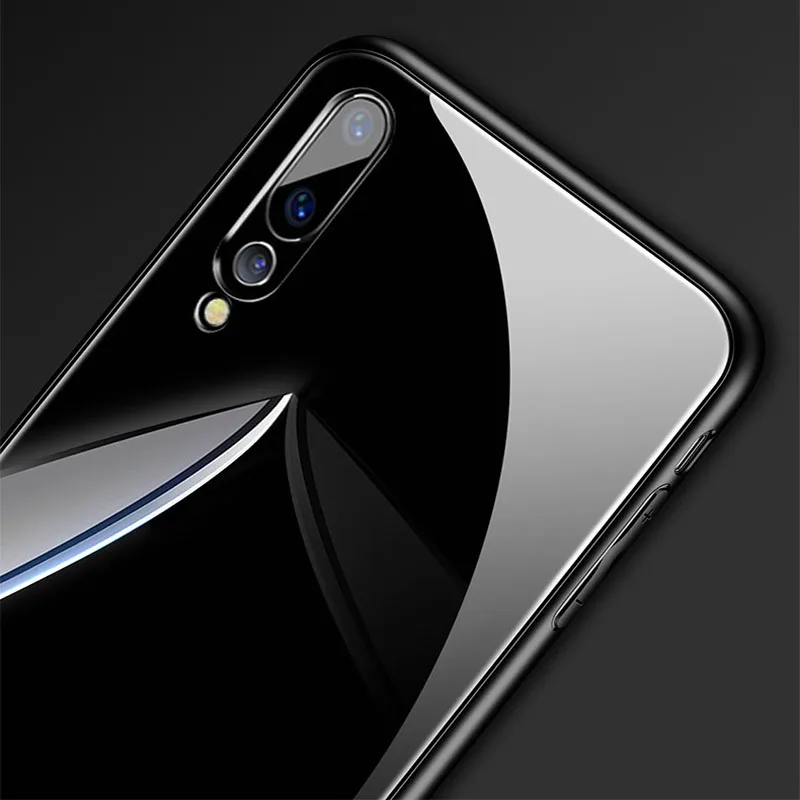 Yuetuo роскошный зеркальный чехол из твердого стекла для huawei p20 pro lite p20pro p 20 plus nova 3e силиконовый чехол для телефона