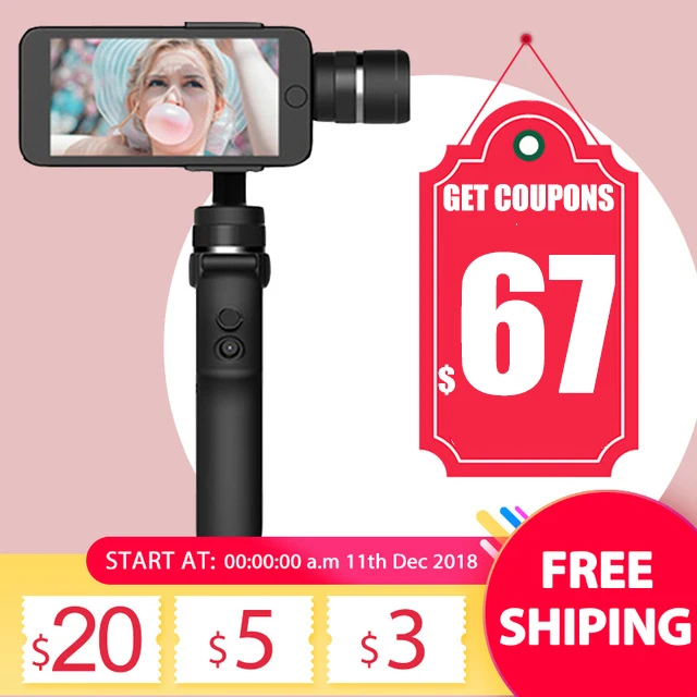 3 осевой шарнирный стабилизатор для смартфона GoPro iPhone Samsung Xiaomi спортивных экшн