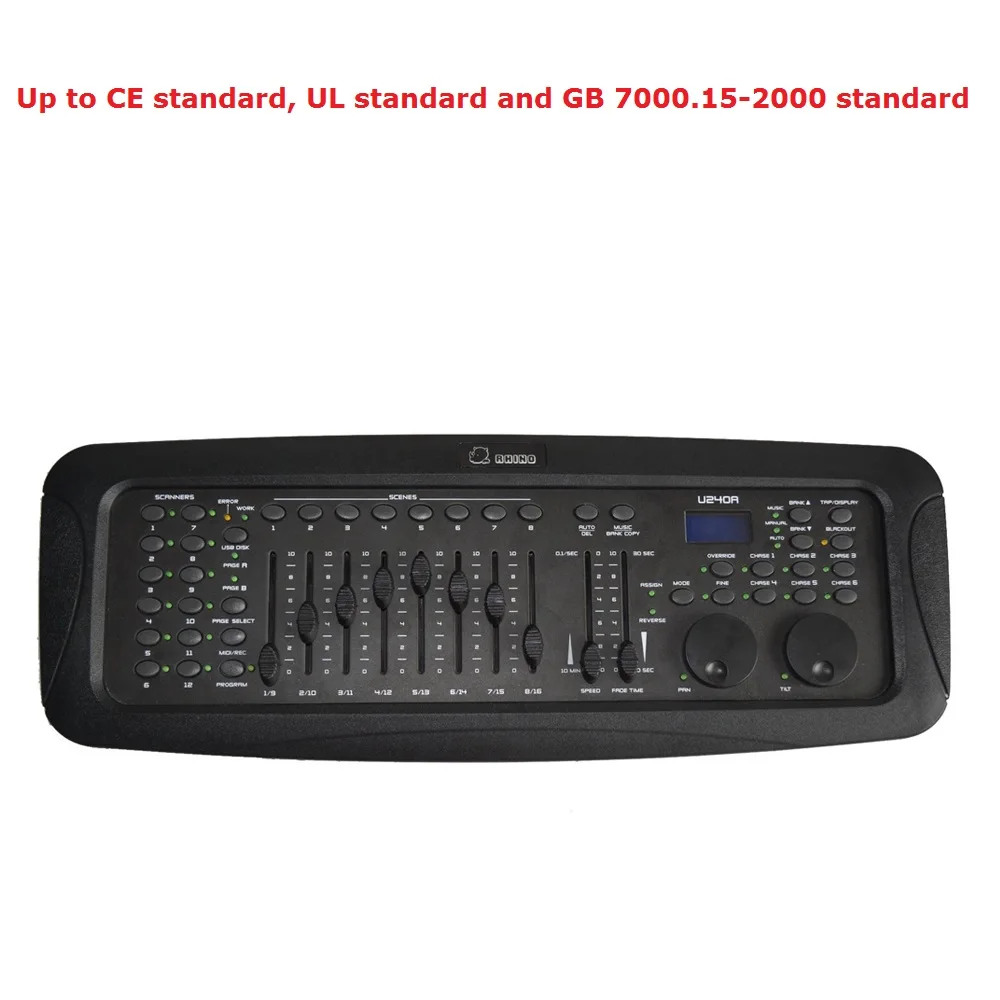 Горячая Распродажа RHINO 240 контроллер диско DMX 512 DJ консольное оборудование для