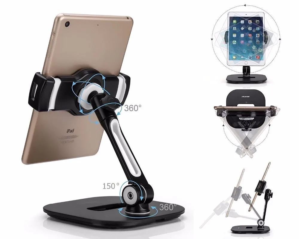  LARICARE Aluminum Car Tablet Phone Stand Champ Holder  Desk Adjustable Tablet Support Stand Holder 