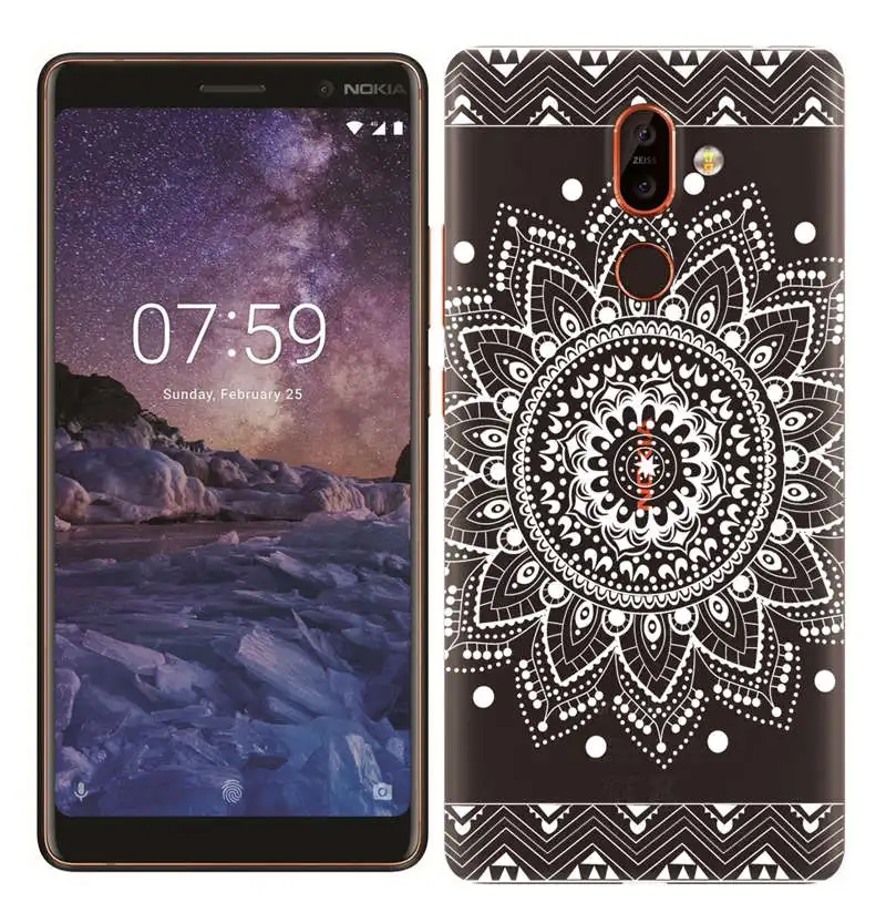 Silicone Case for Nokia 7 Plus 2.1 3.1 5.1 6.1 Soft TPU Painted Fundas for Nokia 3 5 6 7 8 Transparent Cover for Nokia X6 Shell  (14)